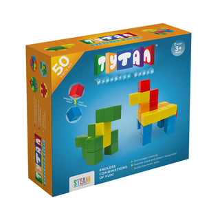 TYTAN® Magnetic Cubes 50-Piece Colorful Building Blocks