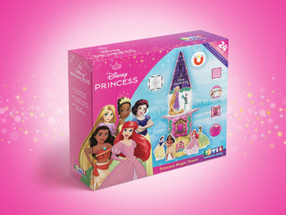 Official Disney Princess Magnetic Character Tiles – 24-Piece Set with Light-up Tile!