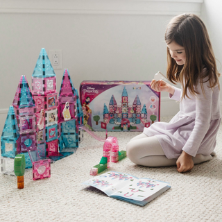 Official Disney Princess Magnetic Tile Set – 172-Piece JUMBO Castle
