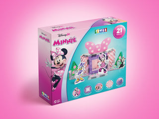 Official Disney Junior Minnie Mouse Magnetic Character Tiles – 21-Piece