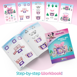 Official Disney Junior Minnie Mouse Magnetic Character Tiles – 21-Piece