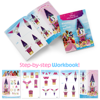 Official Disney Princess Magnetic Character Tiles – 24-Piece Set with Light-up Tile!