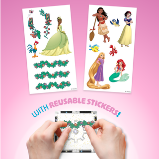 Official Disney Princess Magnetic Character Tiles – 24-Piece Set with Light-up Tile!