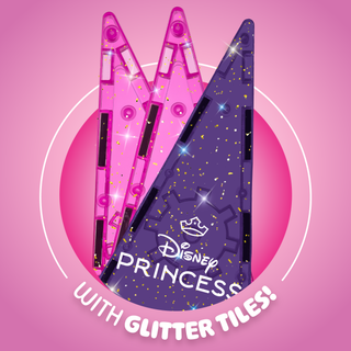 Official Disney Princess Magnetic Character Tiles – 24-Piece Set with Light-up Tile!