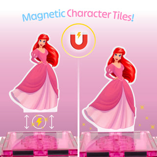 Official Disney Princess Magnetic Tile Set – 172-Piece JUMBO Castle