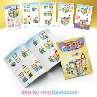 Official Disney Junior SuperKitties Magnetic Tile Set – 17-Piece