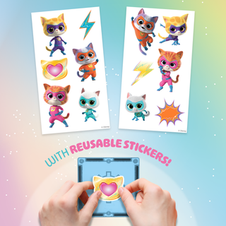 Official Disney Junior SuperKitties Magnetic Tile Set – 17-Piece