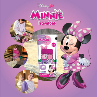 Official Disney Junior Minnie Mouse Magnetic Tile Travel Set - 29-Piece