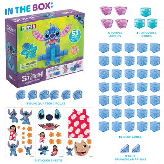 Official Disney Stitch Magnetic Cube Set - 53-Piece